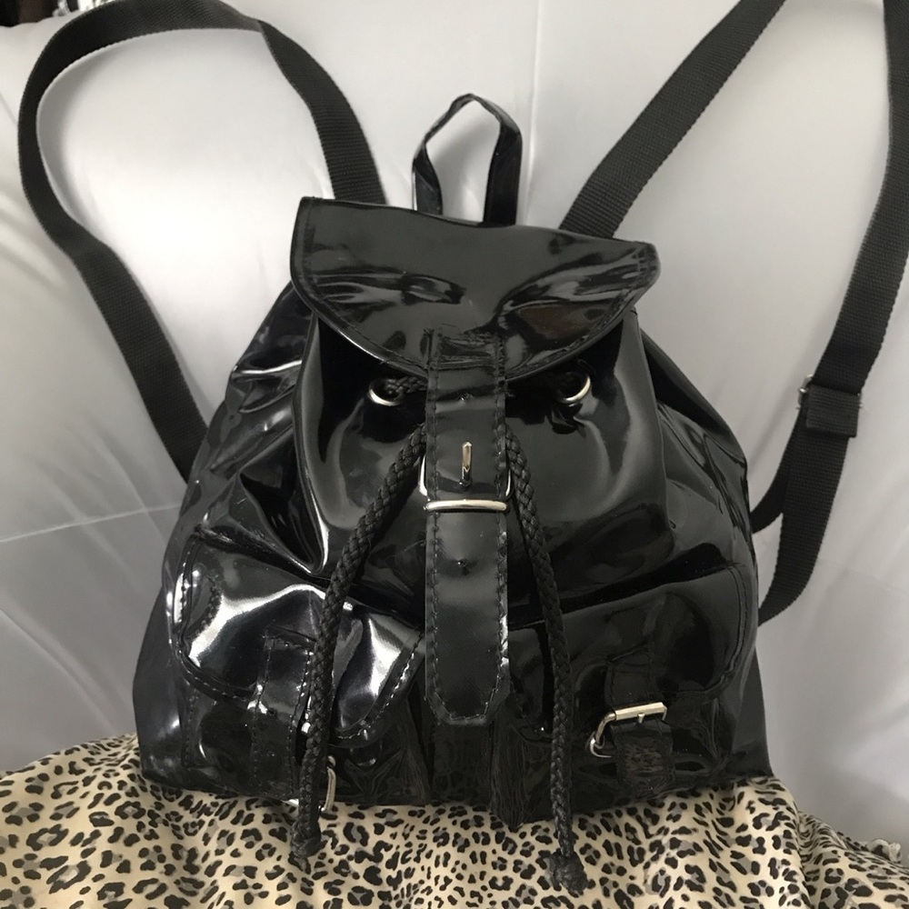 Vintage y2k vinyl backpack
